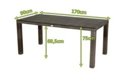 Ploß Rocking Dining Tisch, Grau/braun-meliert, Polyrattan, 170 X 90 Cm, Glasplatte In Steinoptik -Gartenladen 5 20157.jpg