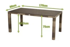 Ploß Rabida Dining Tisch, Champagner-meliert, Polyrattan, 170 X 90 Cm, Glasplatte In Steinoptik 15 Ploß Rabida Dining Tisch, Champagner-meliert, Polyrattan, 170 X 90 Cm, Glasplatte In Steinoptik -Gartenladen 5 20167.jpg