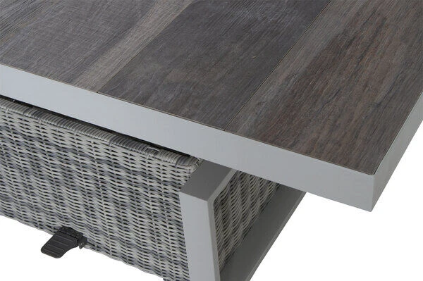 SIENA GARDEN Corido Lifttisch, Ice Grey, Alu / Gardino®-Geflecht, 160x90x47-71 Cm, Stufenlos Verstellbar 7 SIENA GARDEN Corido Lifttisch, Ice Grey, Alu / Gardino®-Geflecht, 160x90x47-71 Cm, Stufenlos Verstellbar – Bild 5