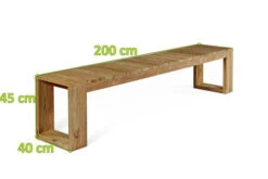 OUTFLEXX Anok Bank, Natur, Recycled FSC®-Teak, 200x40x45cm 12 OUTFLEXX Anok Bank, Natur, Recycled FSC®-Teak, 200x40x45cm -Gartenladen 5 20300.jpg