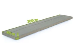 OUTFLEXX Bankauflage, Grau, Olefin, 200x40x5cm, Für Anok Bank 20300, Mit Reißverschluss -Gartenladen 5 20301.jpg