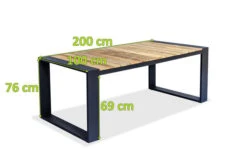OUTFLEXX Kona Esstisch, Dark Grey/natur, Alu/recycled FSC®-Teak, 200x100x76cm, Rustikal Gebürstet, U-Gestell 11 OUTFLEXX Kona Esstisch, Dark Grey/natur, Alu/recycled FSC®-Teak, 200x100x76cm, Rustikal Gebürstet, U-Gestell -Gartenladen 5 20328.jpg