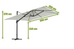 OUTFLEXX Ampelschirm, Anthrazit/creme, Alu/Polyester, 350x350cm, Inkl. Plattenständer 14 OUTFLEXX Ampelschirm, Anthrazit/creme, Alu/Polyester, 350x350cm, Inkl. Plattenständer -Gartenladen 5 20362.jpg