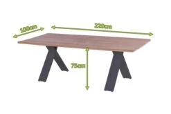 HARTMAN Xanadu Esstisch, Xerix, Alu / Teakholz, 220 X 100 Cm, X-Gestell -Gartenladen 5 20405.jpg