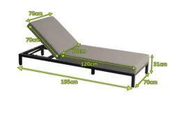 HARTMAN Eva Loungeliege, Flanelle, Sunbrella, 195 X 70 X 31 Cm, Rückenlehne Verstellbar 23 HARTMAN Eva Loungeliege, Flanelle, Sunbrella, 195 X 70 X 31 Cm, Rückenlehne Verstellbar -Gartenladen 5 20465.jpg