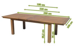 OUTFLEXX Esstisch, Natur, FSC-Akazienholz, 180/220/260x100cm, Oil Finished, Zweifacher Synchronauszug -Gartenladen 5 20639.jpg