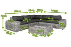 OUTFLEXX Ecklounge, White Faded Grey, Polyrattan, 6 Personen, Inkl. Tisch/Hocker 90 X 90 Cm Und Polster Aus Olefin In Anthrazit -Gartenladen 5 20790.jpg