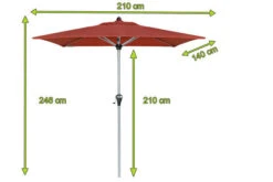 DOPPLER Active Auto Tilt Mittelstockschirm, Terracotta, Alu/Polyester, 210x140 Cm, Höhenverstellbar, Mit Kurbel -Gartenladen 5 20872.jpg
