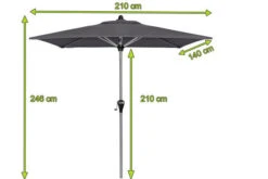 DOPPLER Active Auto Tilt Mittelstockschirm, Anthrazit, Alu/Polyester, 210x140 Cm, Höhenverstellbar, Mit Kurbel -Gartenladen 5 20873.jpg
