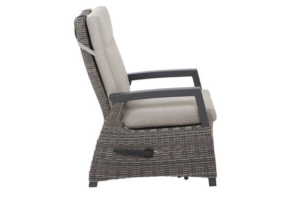 SIENA GARDEN Corido Sitzgruppe, Charcoal, Alu / Gardino®-Geflecht, 4 Relaxsessel, Stufenloser Lifttisch 130x75x47-71cm 7 SIENA GARDEN Corido Sitzgruppe, Charcoal, Alu / Gardino®-Geflecht, 4 Relaxsessel, Stufenloser Lifttisch 130x75x47-71cm – Bild 5