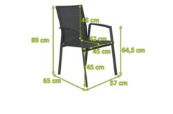 STERN New Top Stapelsessel, Anthrazit/karbon, Aluminium/Textil, 65x57x89 Cm, Pulverbeschichtet, Stapelbar 12 STERN New Top Stapelsessel, Anthrazit/karbon, Aluminium/Textil, 65x57x89 Cm, Pulverbeschichtet, Stapelbar -Gartenladen 5 21914.jpg