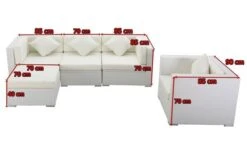 OUTFLEXX Loungemöbel-Set, Weiß, Polyrattan, Für 5 Personen, Wasserfeste Kissenbox 11 OUTFLEXX Loungemöbel-Set, Weiß, Polyrattan, Für 5 Personen, Wasserfeste Kissenbox -Gartenladen 5 2523 BOX A.jpg