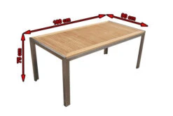 OUTFLEXX Esstisch, Edelstahl/FSC-Teakholz, 180x90cm -Gartenladen 5 7101 3.jpg