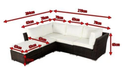OUTFLEXX Loungemöbel-Set, Braun Marmoriert, Polyrattan, Für 5 Personen, Wasserfeste Kissenbox -Gartenladen 5 7759 BOX A.jpg