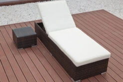 OUTFLEXX 2er-Set Sonnenliegen, Braun Marmoriert, Polyrattan, Je 200x70x45cm, Mit Beistelltisch 12 OUTFLEXX 2er-Set Sonnenliegen, Braun Marmoriert, Polyrattan, Je 200x70x45cm, Mit Beistelltisch -Gartenladen 5 7761.jpg