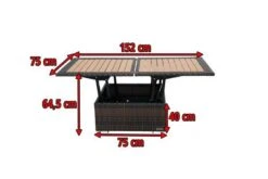 OUTFLEXX Loungetisch Höhenverstellbar, Braun-marmoriert, Polyrattan, 75/152x75x40/64,5cm -Gartenladen 5 8887.jpg