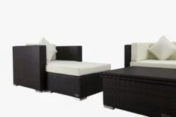 OUTFLEXX Lounge-Set, 5 Personen, Braun, Polyrattan, Inkl. Loungetisch, Wasserfeste Kissenbox -Gartenladen 6 1298 BOX D.jpg