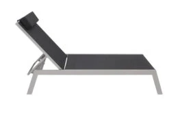 VILLANA Gartenliege, Silber/schwarz, Aluminium/Textil, 198 X 60 X 32 Cm, Verstellbar -Gartenladen 6 13400.jpg