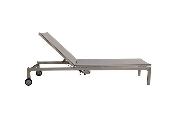 OUTFLEXX 2er-Set Rollliege, Taupe, Edelstahl/Teak, 212x71x36cm, Mit Beistelltisch 45x45cm 11 OUTFLEXX 2er-Set Rollliege, Taupe, Edelstahl/Teak, 212x71x36cm, Mit Beistelltisch 45x45cm – Bild 9