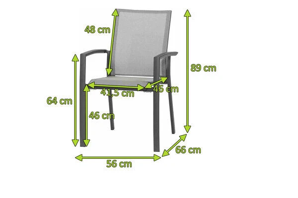 SIENA GARDEN Dining Sessel Velia, Aluminium/Ranotex 7 SIENA GARDEN Dining Sessel Velia, Aluminium/Ranotex – Bild 5