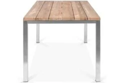 OUTFLEXX Esstischgarnitur, Edelstahl / FSC-Teak, Tisch 180 X 90 Cm, 6 Freischwinger Padded, Silber -Gartenladen 6 17286.jpg