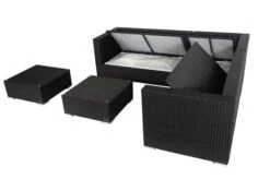 OUTFLEXX Loungemöbel-Set, Schwarz, Polyrattan, 6 Personen, Wasserfeste Kissenbox, Inkl. Kaffeetisch -Gartenladen 6 18229 BOX B.jpg