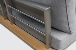 OUTFLEXX 2-Sitzer Sofa, Silber/grau, Edelstahl/FSC-Teakholz/Textil, 168 X 79 X 64 Cm 13 OUTFLEXX 2-Sitzer Sofa, Silber/grau, Edelstahl/FSC-Teakholz/Textil, 168 X 79 X 64 Cm -Gartenladen 6 18294.jpg