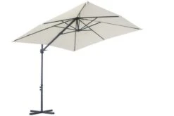 OUTFLEXX Ampelschirm, Anthrazit/creme, Pulverbesch. Aluminium, 250x250cm, Inkl. Plattenständer -Gartenladen 6 18353.jpg