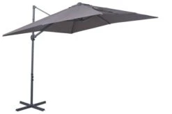 OUTFLEXX Ampelschirm, Anthrazit, Pulverbesch. Aluminium, 250x250cm, Inkl. Plattenständer 17 OUTFLEXX Ampelschirm, Anthrazit, Pulverbesch. Aluminium, 250x250cm, Inkl. Plattenständer -Gartenladen 6 18354.jpg