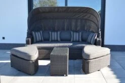 OUTFLEXX Houston Loungebett, Grau, Polyrattan, Doppel-halbrund, Viele Stellmöglichkeiten, Dach Klappbar -Gartenladen 6 18543.jpg