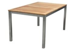 STERN Cardiff Esstischgruppe, Silber/silbergrau, Edelstahl/FSC-Teak, Tisch 150/200 X 90 Cm, 6 Stapelsessel -Gartenladen 6 19748.jpg