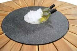 STERN Cardiff Esstischgruppe, Silber/silbergrau, Edelstahl/FSC-Teak, Tisch Ø 170 Cm, 6 Multipositionssessel 13 STERN Cardiff Esstischgruppe, Silber/silbergrau, Edelstahl/FSC-Teak, Tisch Ø 170 Cm, 6 Multipositionssessel -Gartenladen 6 19752.jpg