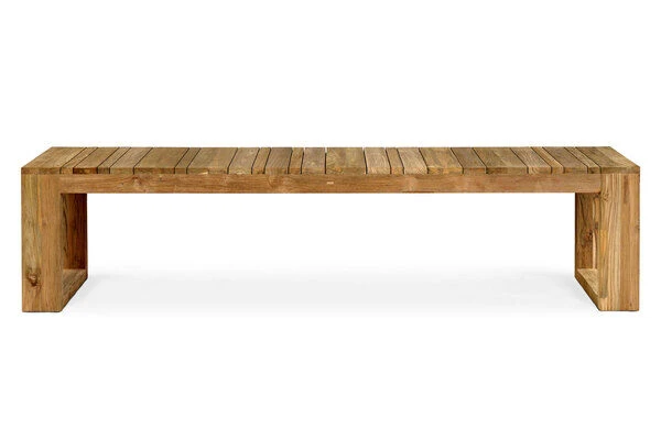 OUTFLEXX Anok Bank, Natur, Recycled FSC®-Teak, 200x40x45cm 8 OUTFLEXX Anok Bank, Natur, Recycled FSC®-Teak, 200x40x45cm – Bild 6