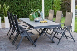 HARTMAN Exklusivmodell Xanadu Ausziehtisch, Xerix, Alu / Glaskeramik, 220/280 X 100 Cm, X-Gestell -Gartenladen 6 20403.jpg