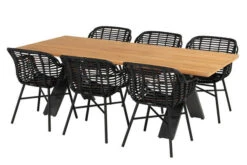 HARTMAN Xanadu Esstisch, Xerix, Alu / Teakholz, 220 X 100 Cm, X-Gestell -Gartenladen 6 20405.jpg