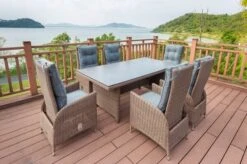 OUTFLEXX Dining Tisch, Hellbraun, Polyrattan, 200 X 95 Cm, Tischplatte Spraystone, 6mm -Gartenladen 6 20676.jpg