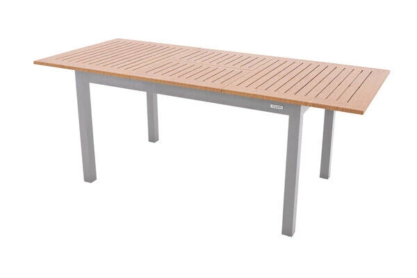 DOPPLER Expert Esstisch, Silber/Holzoptik, Aluminium, 150-210x90 Cm, Ausziehbar 3 DOPPLER Expert Esstisch, Silber/Holzoptik, Aluminium, 150-210x90 Cm, Ausziehbar