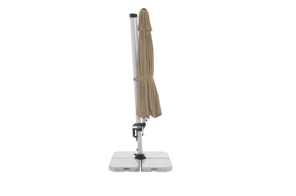 DOPPLER Active Pendelschirm, Greige, Alu/Polyester, 370cmx210 Cm, Mit Kurbel, 360°-drehbar 7 DOPPLER Active Pendelschirm, Greige, Alu/Polyester, 370cmx210 Cm, Mit Kurbel, 360°-drehbar – Bild 5