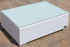 OUTFLEXX Kaffeetisch, Weiß, Polyrattan, 95x65cm, Inkl. Glasplatte 13 OUTFLEXX Kaffeetisch, Weiß, Polyrattan, 95x65cm, Inkl. Glasplatte -Gartenladen 6 2511 9.jpg