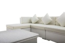 OUTFLEXX Loungemöbel-Set, Weiß, Polyrattan, Für 5 Personen, Inkl. Loungetisch, Wasserfeste Kissenbox -Gartenladen 6 2523 BOX D.jpg