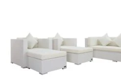 OUTFLEXX Loungemöbel-Set, Weiß, Polyrattan, Für 9 Personen, Wasserfeste Kissenbox -Gartenladen 6 7173 BOX A.jpg