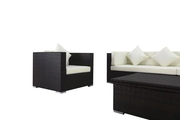 OUTFLEXX Loungemöbel-Set, Braun, Polyrattan, Für 8 Personen, Inkl. Loungetisch, Wasserfeste Kissenbox 10 OUTFLEXX Loungemöbel-Set, Braun, Polyrattan, Für 8 Personen, Inkl. Loungetisch, Wasserfeste Kissenbox – Bild 8