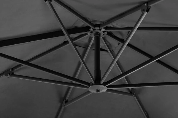 Schneider® SCHNEIDER Rhodos Twist Ampelschirm, Anthrazit, Quadratisch, 300 X 300 Cm 9 Schneider® SCHNEIDER Rhodos Twist Ampelschirm, Anthrazit, Quadratisch, 300 X 300 Cm – Bild 7