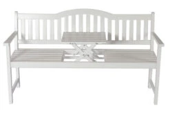 VILLANA Gartenbank, Weiß, Akazienholz, 152 X 59 X 86 Cm, 2-3 Personen, Klapptisch-Funktion -Gartenladen 7 13851.jpg