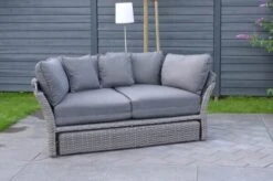 OUTFLEXX Sonneninsel, Grau, Polyrattan, Halbrund, 193 X 104 X 74 Cm, Hocker Drehbar, Dach Klappbar 20 OUTFLEXX Sonneninsel, Grau, Polyrattan, Halbrund, 193 X 104 X 74 Cm, Hocker Drehbar, Dach Klappbar -Gartenladen 7 16110.jpg