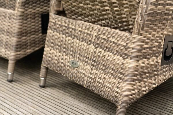 Ploß Elba Esstischgarnitur, Champagner-meliert/savanna, 200 X 95 Cm, Polyrattan/Alu, 13-tlg. 9 Ploß Elba Esstischgarnitur, Champagner-meliert/savanna, 200 X 95 Cm, Polyrattan/Alu, 13-tlg. – Bild 7