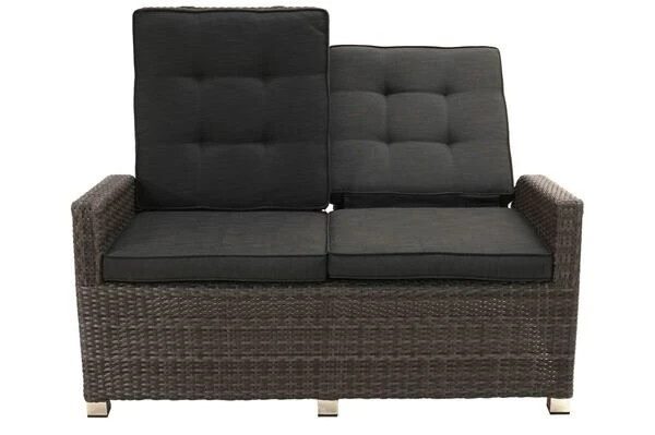 Ploß Rocking Comfort Dining / Lounge 2-Sitzer Sofa, Grau/braun-meliert, Polyrattan, 148x85x112 Cm, Verstellbar 9 Ploß Rocking Comfort Dining / Lounge 2-Sitzer Sofa, Grau/braun-meliert, Polyrattan, 148x85x112 Cm, Verstellbar – Bild 7