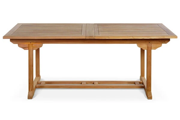 OUTFLEXX Ontario Ausziehtisch, Natur, Teakholz, 195/295x90cm, Fein Geschliffen 11 OUTFLEXX Ontario Ausziehtisch, Natur, Teakholz, 195/295x90cm, Fein Geschliffen – Bild 9