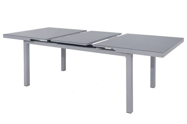 KETTLER BasicPlus Esstischgarnitur, Silber, Alu/Textilene, Tisch 180/240x100cm, 8 Stapelsessel 9 KETTLER BasicPlus Esstischgarnitur, Silber, Alu/Textilene, Tisch 180/240x100cm, 8 Stapelsessel – Bild 7