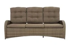 Ploß Rabida Comfort Dining / Lounge 3-Sitzer Sofa, Champagner-meliert, Polyrattan, 210x85x112 Cm, Verstellbar -Gartenladen 7 20164.jpg